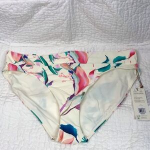 Calia Wide Banded High Leg Bikini Bottom Sz XL
